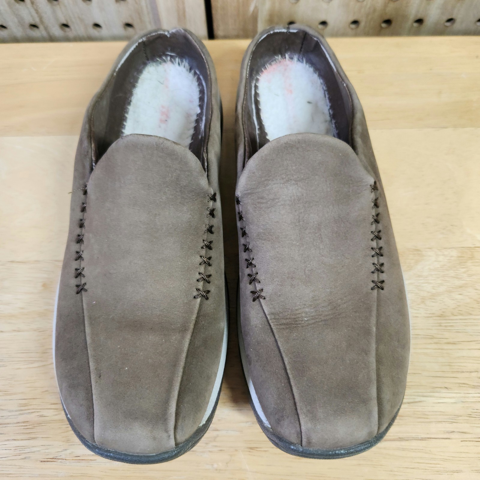 Scarpe mocassini Merrell Primo Seam Dark Taupe Comfort Mules donna taglia 7 senza solette