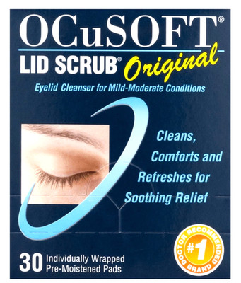 2 OCuSOFT Lid Scrub Eyelid Cleanser, Clean & Comfort Eye Box 30 Pads 2027 &2028