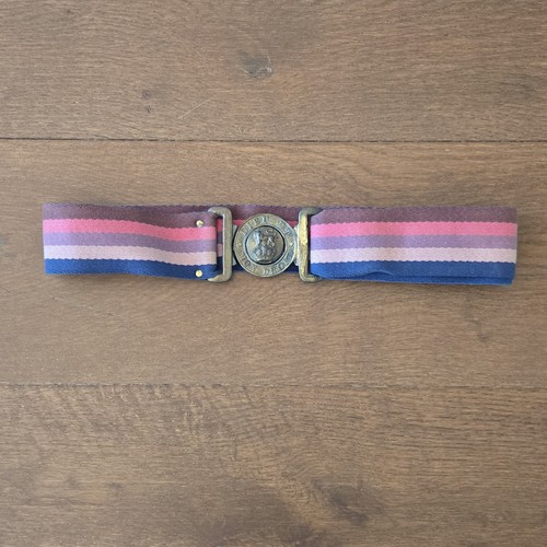WWI British Original Stable Belt with 'Dieu et Mon Droit' Brass Buckle