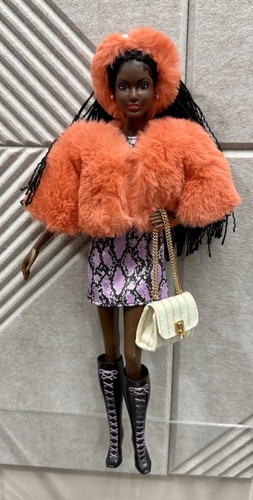 Barbie Signature 2021 Holiday Model Muse Doll African American Braids Restyled