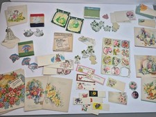 Mixed Lot of 90+  Vintage Cards and Seals Sti...