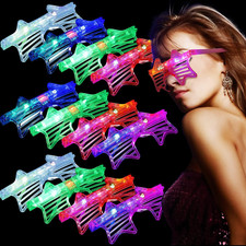 LED Light up Sunglasses Star Shutter Glasses Flashing Lights Party Favors Rave