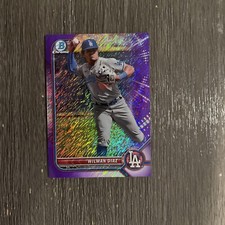 2022 Bowman Chrome-Wilman Diaz BCP-239-Purple Shimmer Refractor #96/250