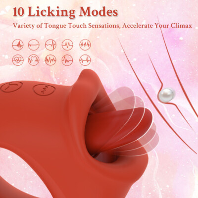 Hot Selling Tongue Vibrator G-spot Vagina Stimulator 10 Frequency Vibration  Tong