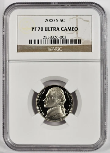 2000 S PROOF JEFFERSON NICKEL *** NGC PF-70 ULTRA CAMEO