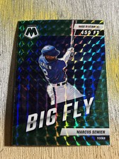 2022 Panini Mosaic Baseball Big Fly Green Prizm Marcus Semien Rangers BF-5