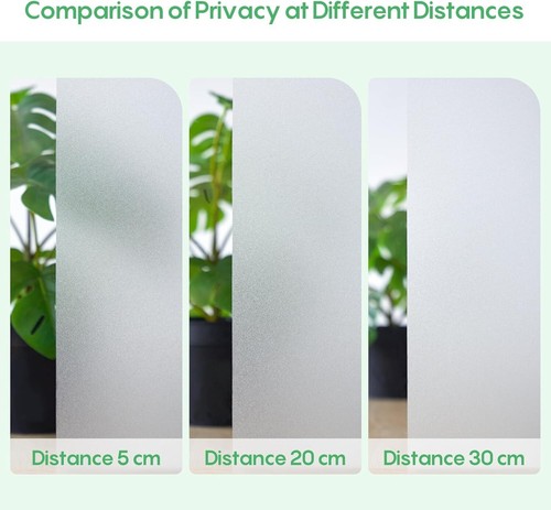 UV Protection Window Privacy Film - 17.5 x 78.7 Inch Frosted Cling for Any Room - Picture 11 of 12