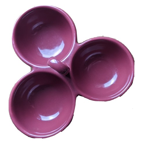 Longaberger Pottery Woven Traditions Trio Cup Condiment Dip Dish Paprika nov22 - Picture 2 of 11