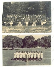 2x WW2 photos Lincolnshire Regiment soldiers, band & PT group, Lincoln, Army
