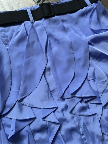 Reiss lilac blue Vintage Ruffle Skirt - Size Uk 4 - brand new with tags rrp £89 - Picture 7 of 15