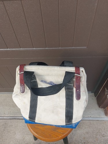 ESTEX 14"×11" Lineman bag Heavy Canvas Tool Bag 2179 CE / VGC Made IN USA - Picture 3 of 10