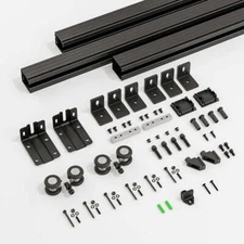 2M Box Rail Hardware Heavy Duty Sliding Barn Door Track Wall Mount Kit