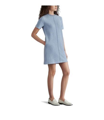Neu mit Etikett Steve Madden kurzärmliges Damenpulloverkleid – XS – Plein Air meliert - Bild 2 von 9