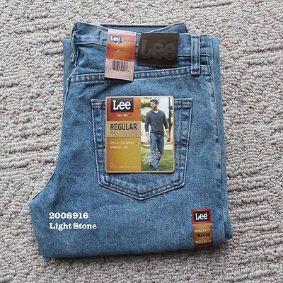 Lee Men's Regular Fit 100% Cotton Denim Straight Leg Jeans Classic 20089 All Szs