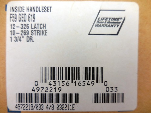 Schlage Georgian Inside Griffset Trim Satin Nickel F59GEO619 #8qt - Bild 2 von 3