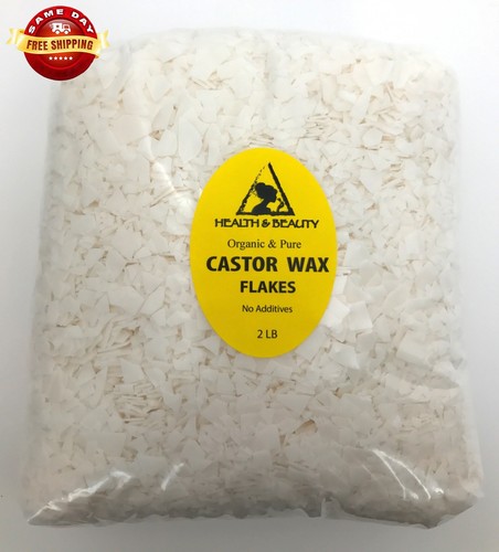 CASTOR WAX FLAKES ORGANIC VEGAN PASTILLES by H&B Oils Center NATURAL 32 OZ, 2 LB - Picture 8 of 12