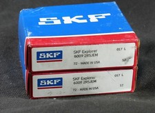 One 1 SKF 6009 2RSJEM Deep Groove Bearing 45MM ID USA NIB NEW