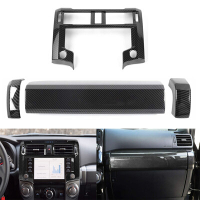 Central Console Navigation &Co-pilot Dashboard Cover Trim for 4Runner 20+ Carbon