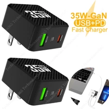 35W GaN Type C Fast Wall Charger Block PD QC Adapter For iPhone Android Samsung