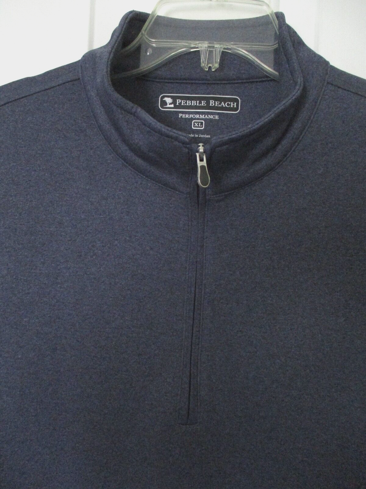 Pebble Beach Mens Sleeveless 1/4 Zip Charcoal Gray Golf Vest NWOT