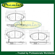 Premier Front Brake Pads Set Fits Toyota C-HR 2016- 1.2 1.8 2.0 04465F4010