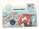 D425844 Switzerland 1 cent CHF Coin Cover Swiss Alps Les Diablerets