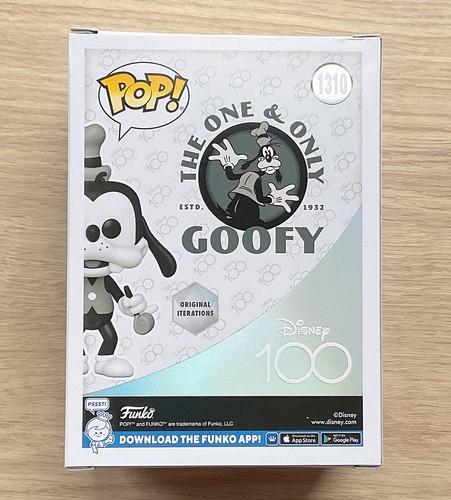 Funko Pop Disney 100 Goofy Vintage B&W #1310 + Protector Gratuito - Imagen 3 de 6