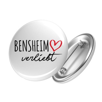 Button Bensheim verliebt Ansteckbutton Geschenkidee Souvenir Präsent Wichtelgesc