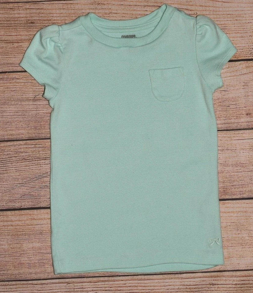 J. CAQUI GYMBOREE NIÑAS 5 BOLSILLOS AQUA CAMISETA PLISADA CEREZA FLORAL FALDA CONJUNTO SKORT Foto 2 de 4