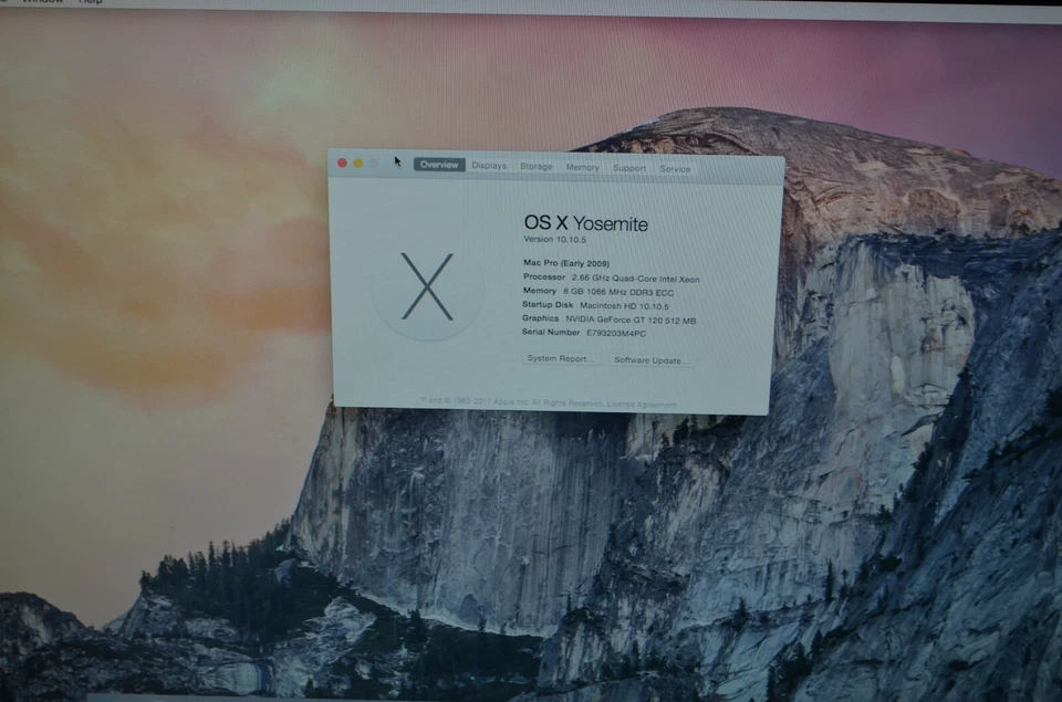 Apple Mac Pro (Early 2009) 1 x 2.66gHz, 2TB, 8GB RAM, OSX 10.10.5, *Used* A1289 - Image 2 of 4