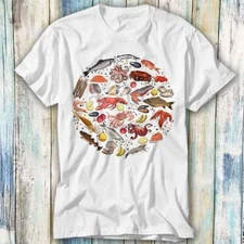 Pescatarian Vegan Vegaterian Diet T Shirt Meme Gift Top Tee Unisex 937