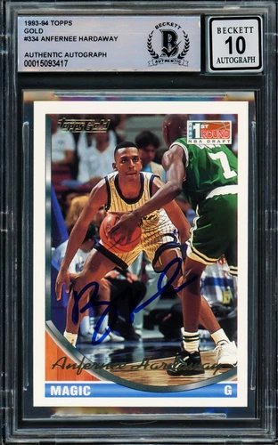 Anfernee Hardaway 1993-94 Topps Gold RC Magic Gem 10 Auto Beckett 15093417