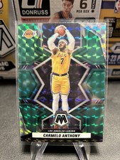 CARMELO ANTHONY 2021-22 PANINI MOSAIC GREEN MOSAIC PRIZM #2 LA LAKERS