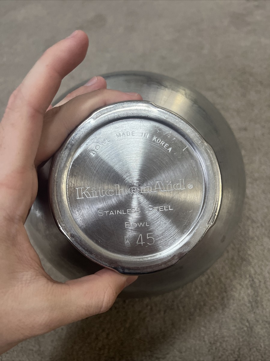 Vintage KitchenAid Stainless Steel Mixing Bowl K 45 Korea Made No