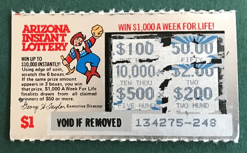 Arizona #1 First Instant Lottery Ticket, issued in 1981, no cash value - 第 1/1 張圖片