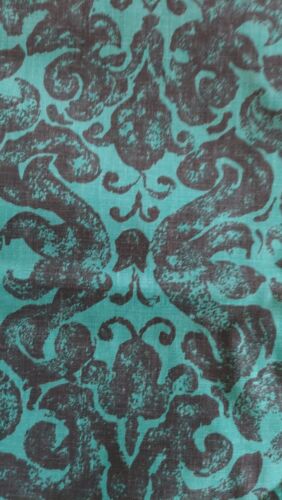 Vtg Denim Fabric ~ 5 1/3 Yards X 65" Retro Funky Hip Novelty Mod TAG - Picture 2 of 6