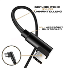 USB-C Nylon Ladekabel Ladegerät 90° Kabel Nylon für iPhone Samsung Huawei Google
