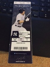 2016 NEW YORK YANKEES VS OAKLAND ATHLETICS 4/20 TICKET STUB 