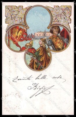 Illustratori Artist Signed Martini Venetia Antiqua Venezia