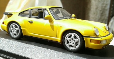 1/43 MINICHAMPS PORSCHE 911 turbo 1990, yellow Min. 430069110 mint