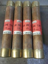 LOT OF 4 NEW NO BOX CEFCO 10KOTS15 FUSES 15A 600 VAC (236-3)