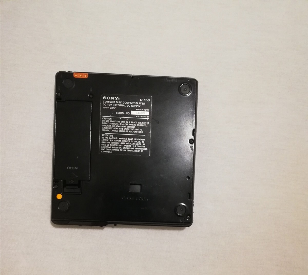 【ジャンク】SONY DISCMAN D-150 DISCMAN SONY D-150 VINTAGE FOR PARTS OR NOT WORKING | eBay