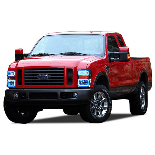 RGB Multi Color RF Headlight Halo kit for Ford F-250 Super Duty 08-10 - Picture 4 of 11