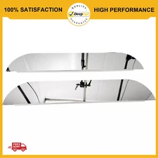 Pair Stainless Steel 5" Chopped Window Trim For 2005+ Peterbilt 379/386/389