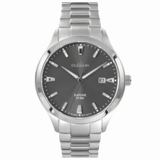Dugena Herrenuhr mit massivem Edelstahlband Saphirglas 20 Bar Datum 4460973