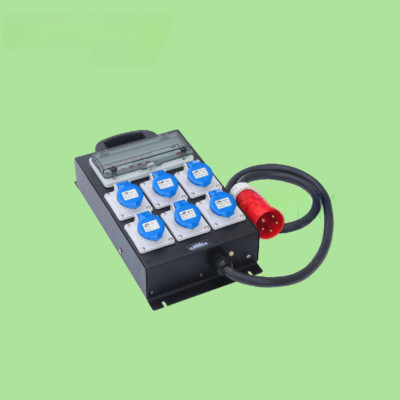 32A CEE 5P Input 16A Output Power Distribution Box 6*16A with RCD Breaker