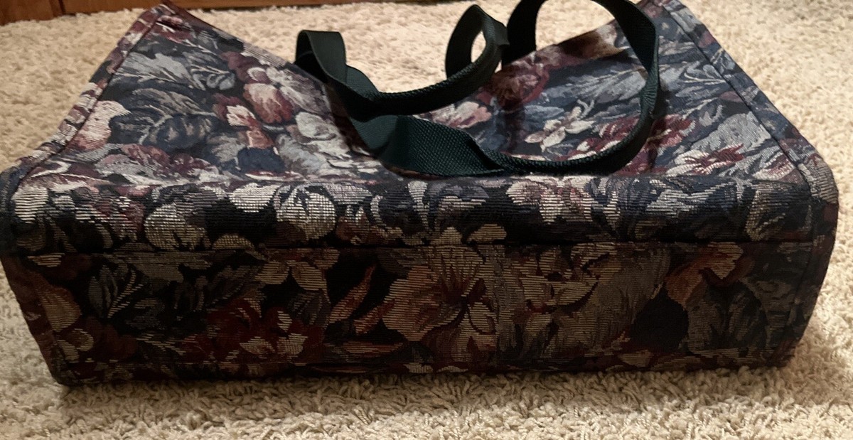 Sac Vintage Ricardo Beverly Hills – Tapisserie Florale, Cabine 17x14 Pouces