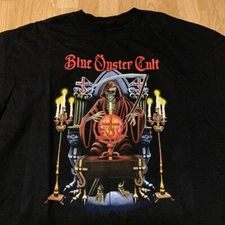 Vintage Blue Oyster Cult Tour T-shirt Black Cotton Tee
