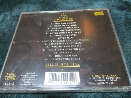Billie Holiday "The Gold Collection" CD Fine Tune Records 1104-2 - Picture 2 of 2