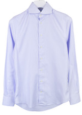 SUITSUPPLY Try On Extra Slim Fit Formal Shirt Men's 36 / 14 Cutaway Pinstriped